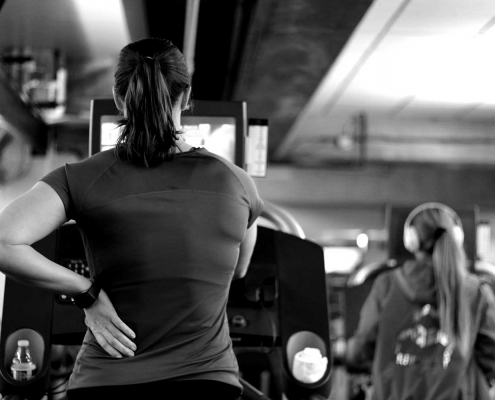 Woman on treadmill doing cardio