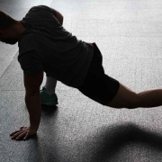 Man stretching his legs