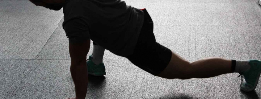 Man stretching his legs