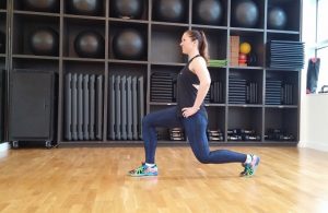 Jumping lunge lower body workout