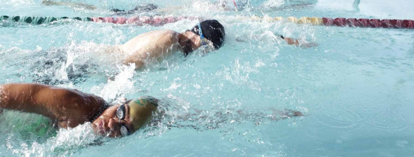 Swimmers using an FFC lap pool.