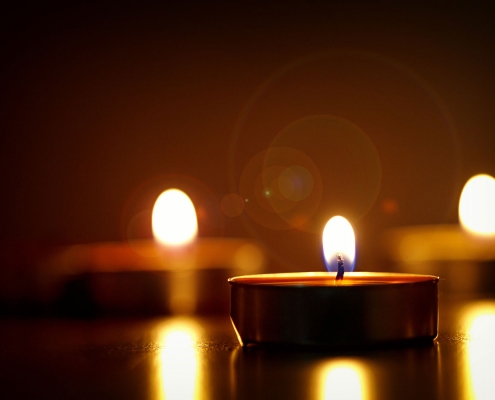 Close up of a candle flame.