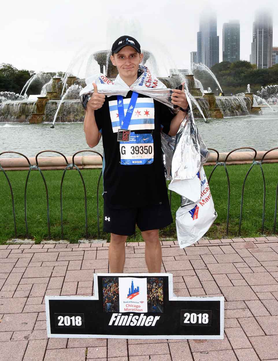 Finishing the Chicago Marathon - FFC Oak Park Member John