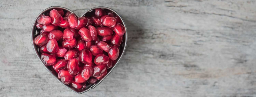 Bowl of pomegranate seeds.