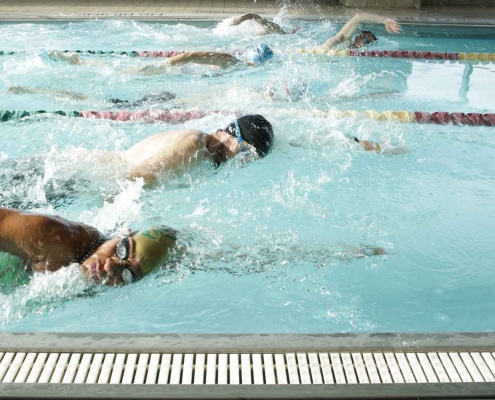 Indoor Triathlon swimmers