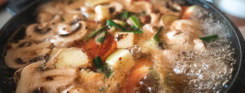 Healthy mushroom soup recipe with barley and leeks - great for a post or pre-workout meal!