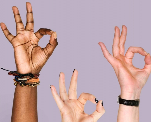 Image of hands giving the okay sign