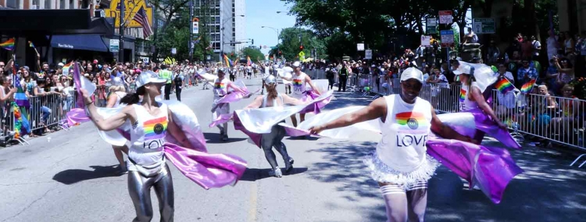 Pride parade dancers