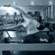 Students using the Pilates reformers at FFC.