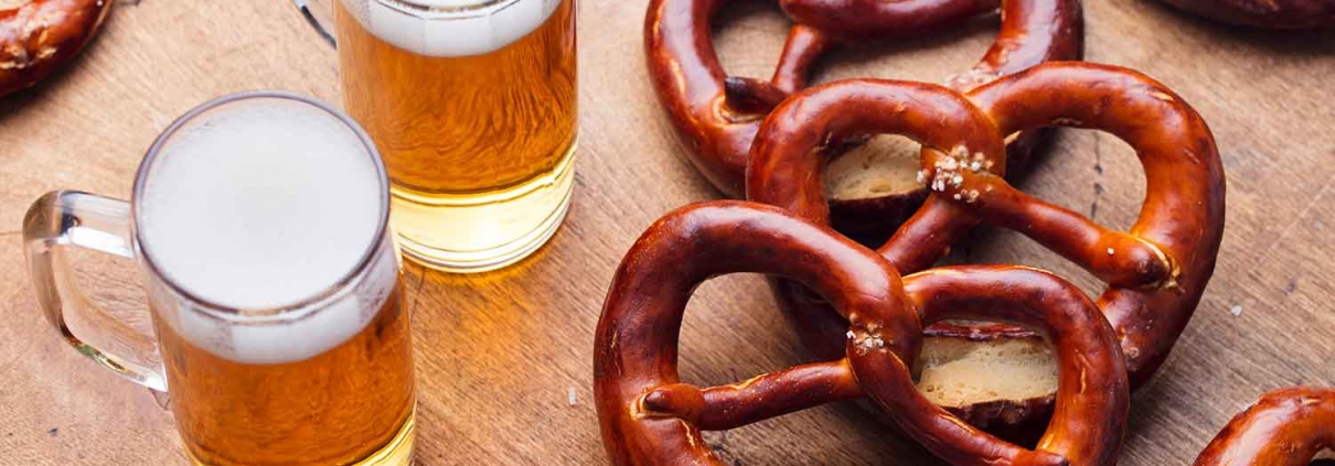Beer and pretzels for Oktoberfest