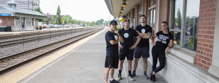 Photo of FFC Elmhurst employees outside at a train stop