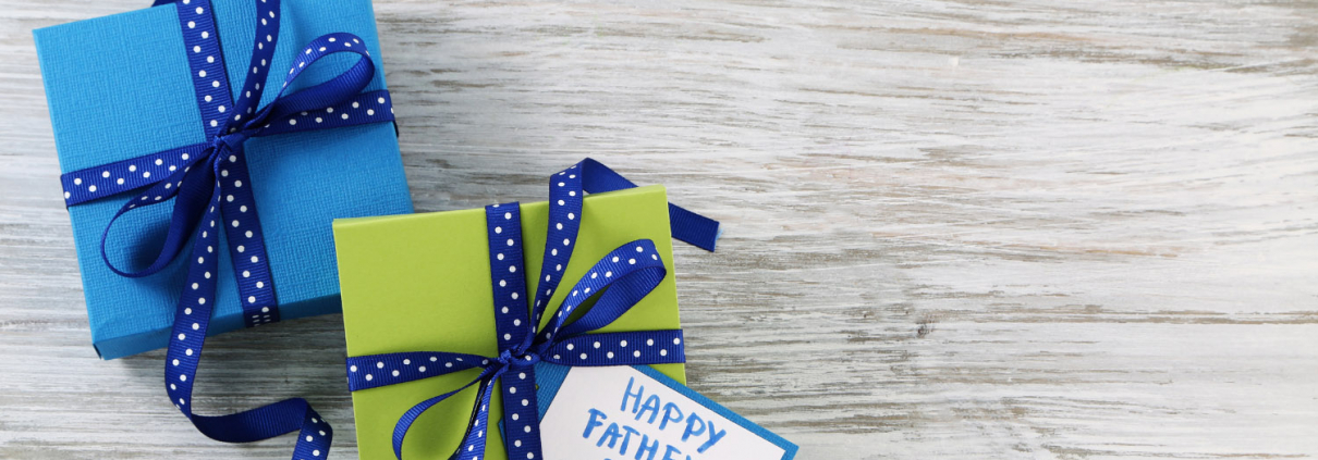 Image of Father's Day gifts on a table