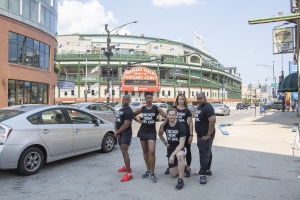 Group of FFC employees outside of Wrigley Field