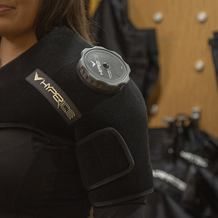 Photo of the Hyperice shoulder wrap
