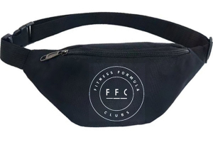black FFC logo'd sling bag