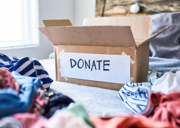 A donation box