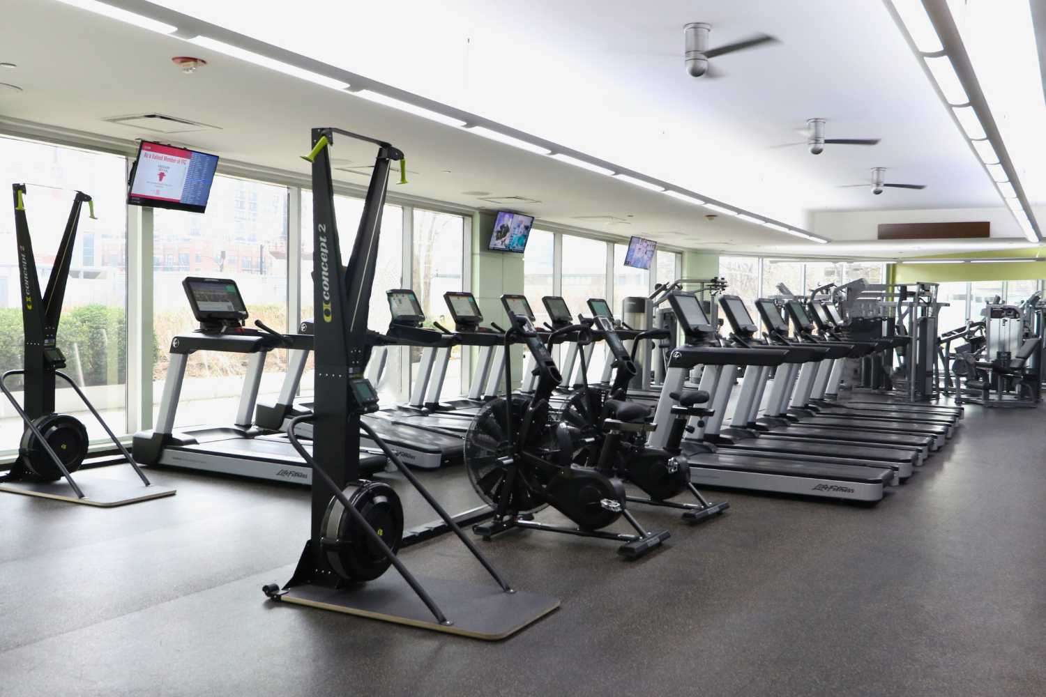 view of the cardio equipment area