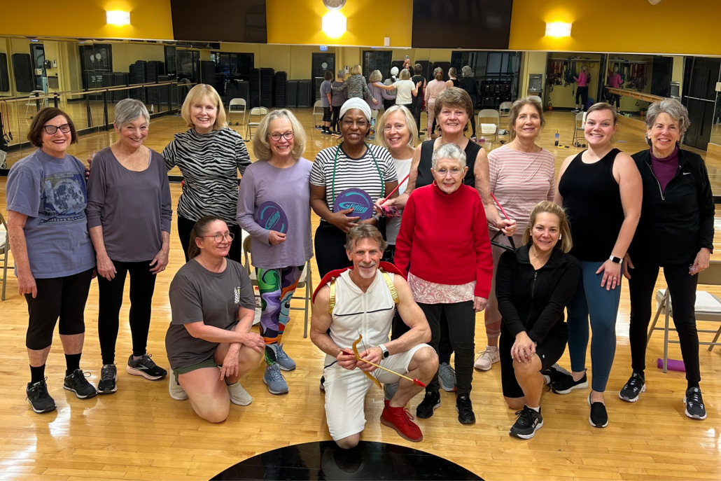 Group Fitness Class for Seniors in Gold Coast gym studio.