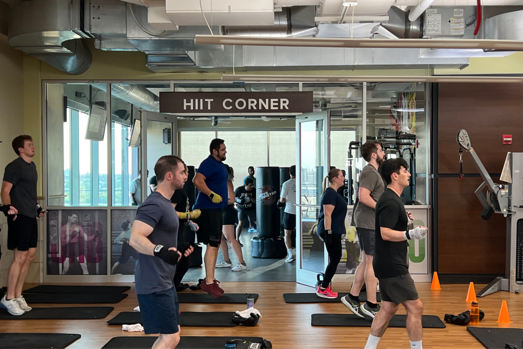 Group Fitness Boxing Class at Best Gym in Lincoln Park.