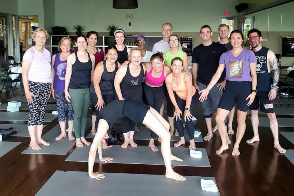 Backbend workshop class at Best Gym in Park Ridge.