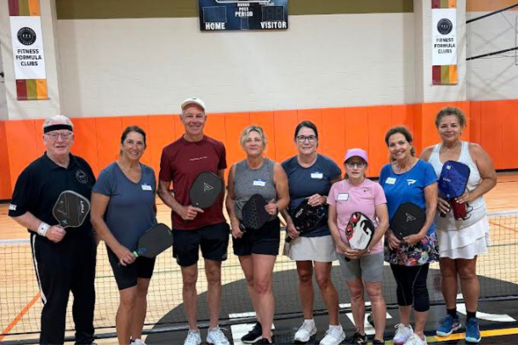 Pickleball players on the court at Best Gym in Park Ridge.