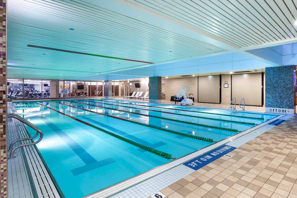 Indoor Pool with Swim Lanes at the FFC West Loop.