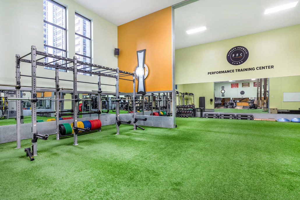 Indoor Turf and performance training center inside the Best Gym in Old Town.