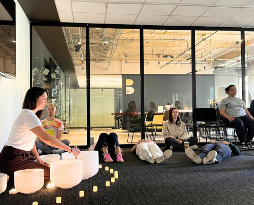 Soundbath at a Wellfit event