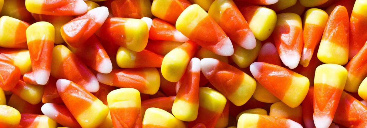 A photo of candy corn for Halloween