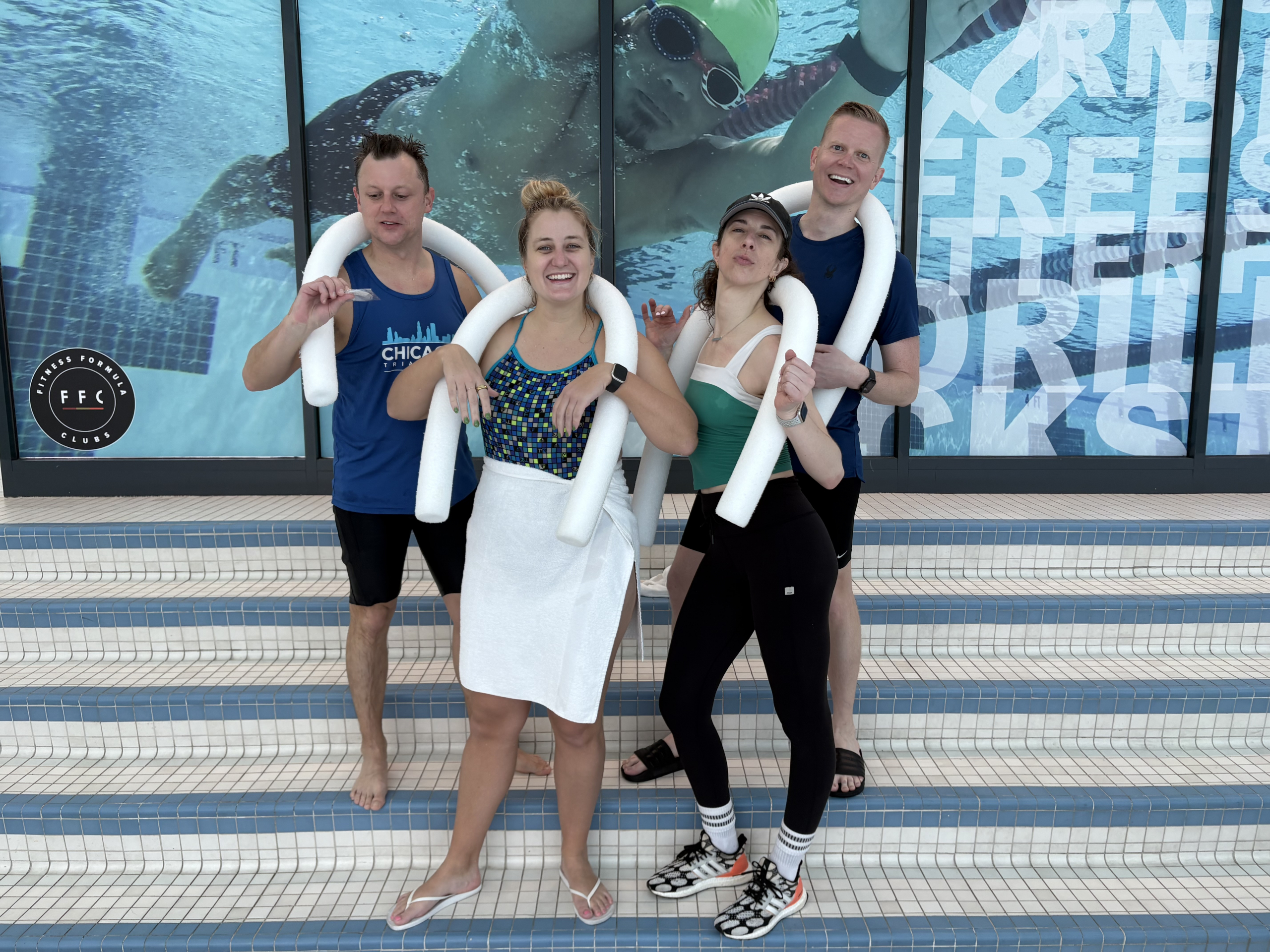 Chicago Group Fitness Instructor Becca Russo Teaching Aquafit at FFC.