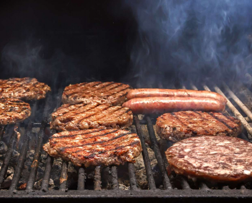food on a grill