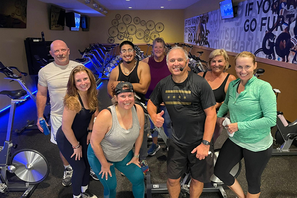 FFC employees after team cycle class