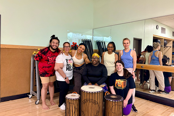 Group photo of FFC South Loop members after Nanga A Jine African Dance Class