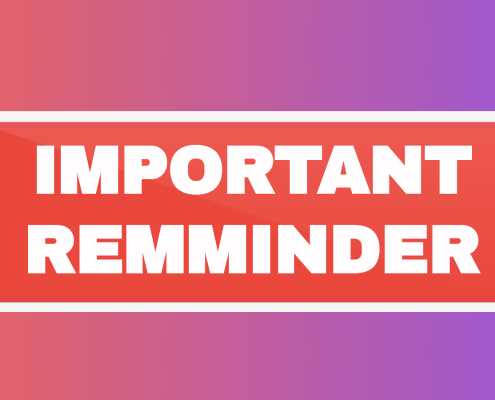 important reminder sign