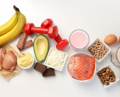 A photo of healthy food options